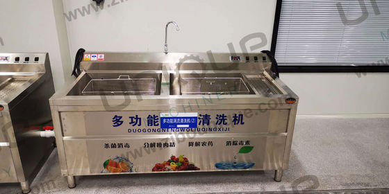 Máquina de Lavar Mini de Aço Inoxidável de Frutas e Vegetais com Ozônio para 200-400 kg/h Capacidade