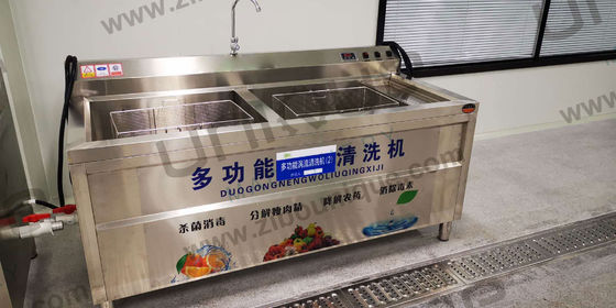 Equipamento de cozinha Máquina de lavagem de bolhas de frutas e vegetais 220v/380v/Customizado