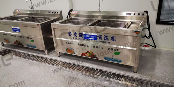 Equipamento de cozinha Máquina de lavagem de bolhas de frutas e vegetais 220v/380v/Customizado
