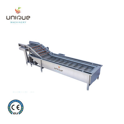 Máquina de lavar vegetais para linha de processamento de inundação de bolhas de chili de frutas e vegetais
