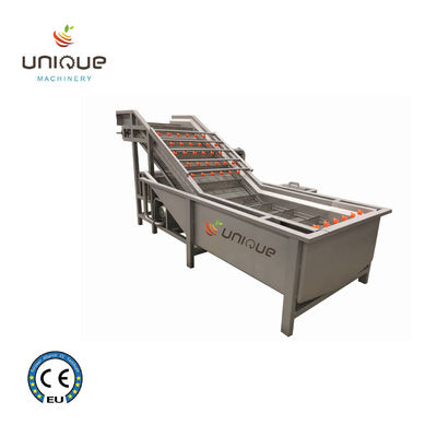 Máquina de lavar vegetais para linha de processamento de inundação de bolhas de chili de frutas e vegetais