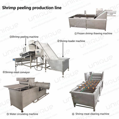 3600*2260*2200 mm Máquina automática de descascar camarão e frutos do mar para processamento rápido