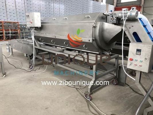 Linha de processamento contínua de limpeza e polimento de batatas com efeito de descascagem perfeito