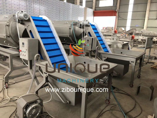 Máquina automática de descascar batatas com 2,25 kW de potência e aço inoxidável 304