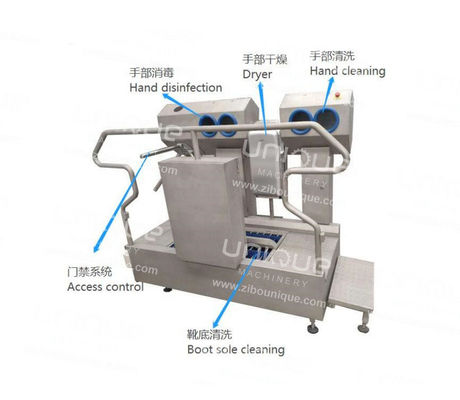 120 KG loja de alimentos entrada higiênica máquina bota sola máquina de integração de lavagem manual