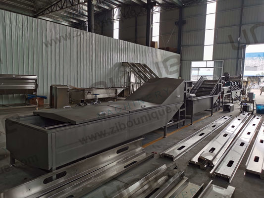 Máquina de blanqueamento de frutas e vegetais de aço inoxidável 304 para produção em larga escala