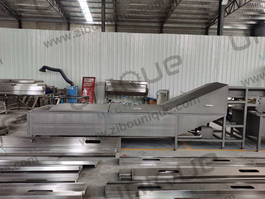 Máquina de blanqueamento de frutas e vegetais de aço inoxidável 304 para produção em larga escala