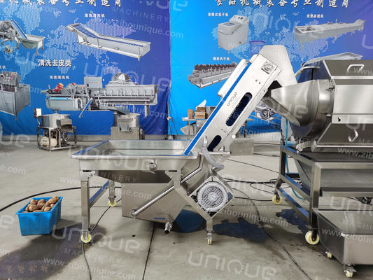 Aço inoxidável 304 Máquina automática de lavagem de gengibre e máquina de limpeza de mandioca Ano 2021