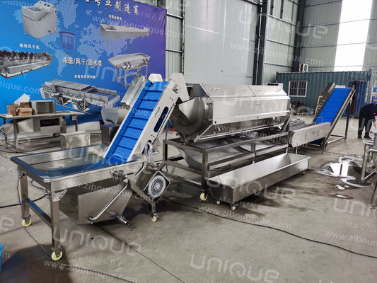 Aço inoxidável 304 Máquina automática de lavagem de gengibre e máquina de limpeza de mandioca Ano 2021