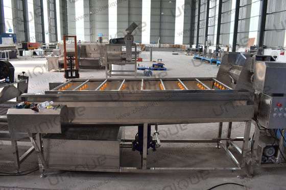 Máquina de lavar a rolamento de escova espiral contínua de vegetais e frutas com equipamento de limpeza