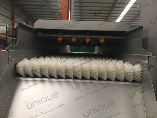 Máquina de lavar com escova de limpeza de vegetais com aço inoxidável 304