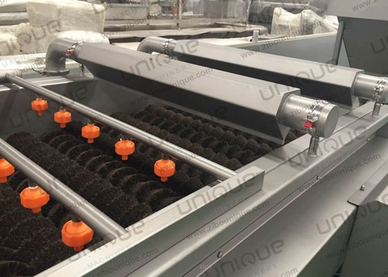 Máquina de lavar e limpar produtos hortícolas, cenoura, batata, gengibre, pincel e rolos