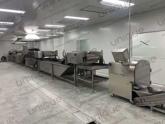 Função revolucionária de congelamento de frutas e vegetais na linha de processamento de vegetais congelados