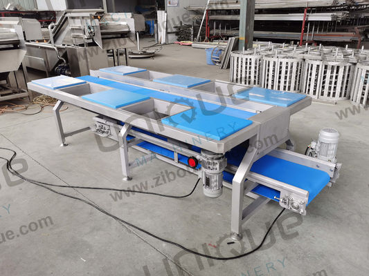 Tabela e transportadores de aço inoxidável para triagem de vegetais Tabela de preparação de vegetais 0,74 kW