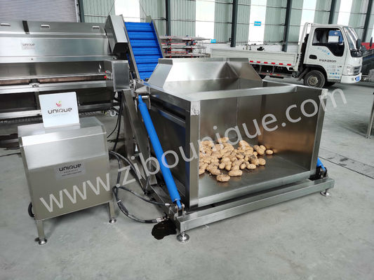 304 De aço inoxidável Dumpper automático hidráulico para carregamento de frutas e vegetais