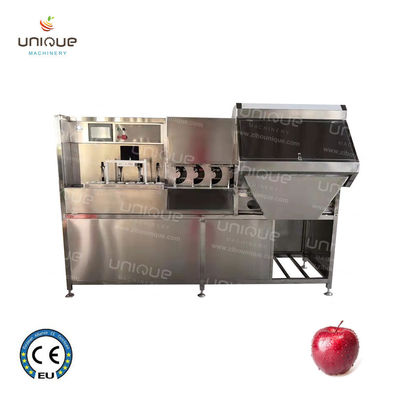 Máquina automática industrial de descascar e descascar maçãs para processamento de alimentos