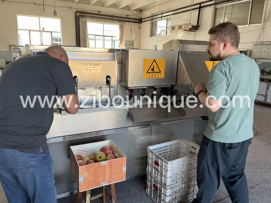 Máquina automática industrial de descascar e descascar maçãs para processamento de alimentos
