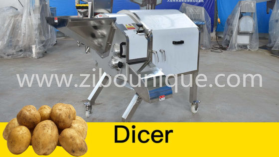 Máquina de corte de cebola industrial com eficiência de corte de cubo de vegetais elétrico de 1,5 kW